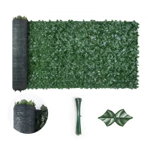 VEVOR Sichtschutzzaun aus Efeu, 2440 x 1830 mm, künstlicher Sichtschutz, Efeuzaun mit verstärkter Verbindung, künstliche Hecken mit Weinblättern als Dekoration für Garten, Hof, Balkon oder Terrasse – Bild 10