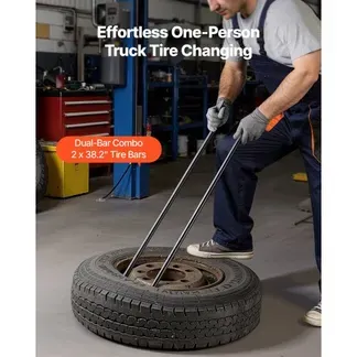 VEVOR Reifenmontiergerät Manueller Reifenwechsler 2 Stk. Metall Reifenheber 97 cm Reifenmontierhebel zur Montage Demontage für Outdoor Mobile Autoreparaturen von Universalen Fahrzeugtypen Schwarz VEVOR Reifenmontiergerät Manueller Reifenwechsler 2 Stk. Metall Reifenheber 97 cm Reifenmontierhebel zur Montage Demontage für Outdoor Mobile Autoreparaturen von Universalen Fahrzeugtypen Schwarz