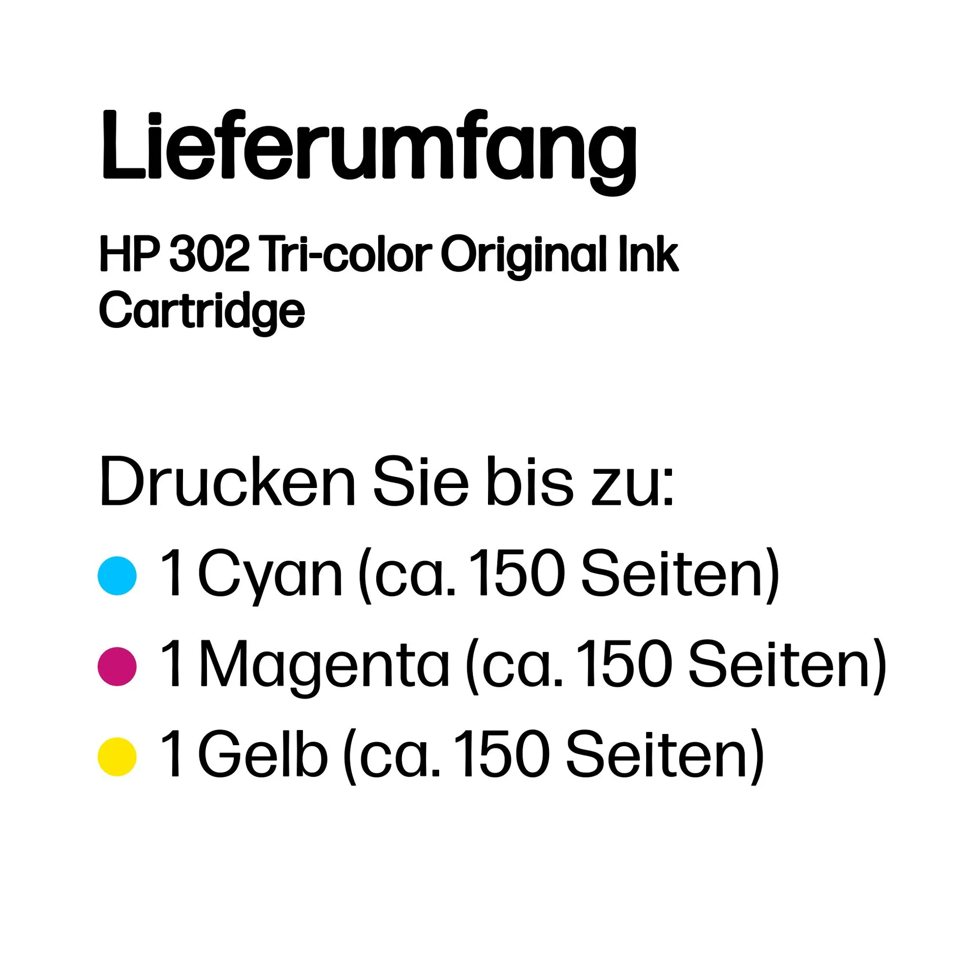 HP Original 302 Cyan/Magenta/Gelb Druckerpatrone – Bild 3