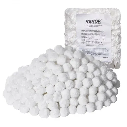 VEVOR Filter Balls für Sandfilter, 2,1 kg, Filterbälle ersetzen Pool-Filtersand, wiederverwendbare Filtermedienbälle aus Polyesterfaser mit Waschbeutel, für Schwimmbecken, Aufstellbecken, Aquarium – Bild 10