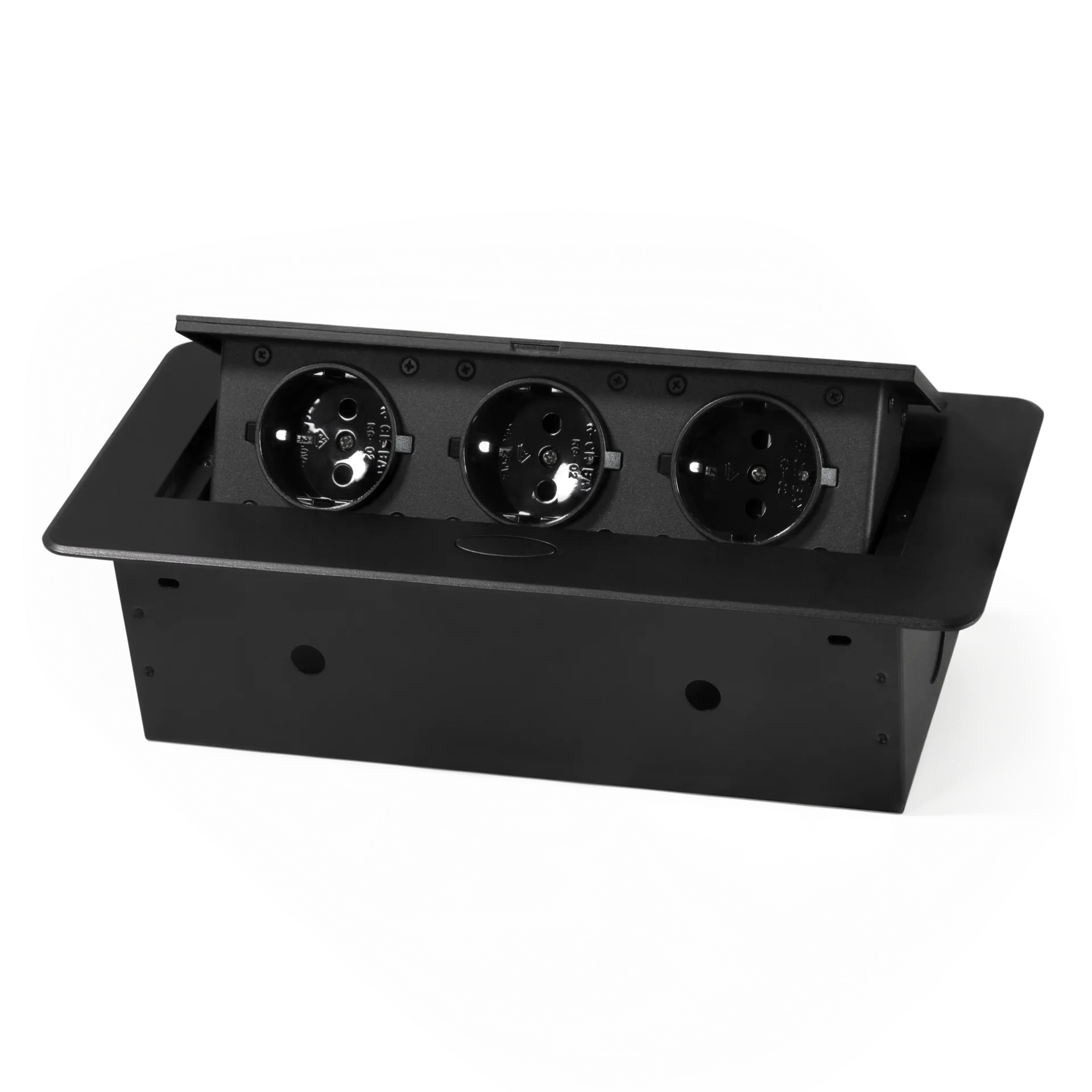 Tisch-Einbausteckdose McPower “TS-03S“ 3x Steckdose, 267x120x68mm Tisch-Einbausteckdose McPower “TS-03S“ 3x Steckdose, 267x120x68mm
