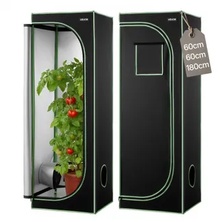VEVOR Growzelt, 60x60x80 cm, Growbox 600D hochreflektierendes Mylar, Indoor-Pflanzenzelt mit Beobachtungsfenster, Bodenwanne & Reißverschluss, Gewächshaus Zuchtzelte für Obst, Blumen & Gemüse VEVOR Growzelt, 60x60x80 cm, Growbox 600D hochreflektierendes Mylar, Indoor-Pflanzenzelt mit Beobachtungsfenster, Bodenwanne & Reißverschluss, Gewächshaus Zuchtzelte für Obst, Blumen & Gemüse