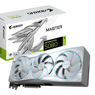 GIGABYTE AORUS GeForce RTX 5080 MASTER ICE 16G Grafikkarte – 16GB GDDR7, 256 Bit, PCI-E 5.0, 2805MHz Core Clock, 3 x DP 2.1a, 1 x HDMI 2.1b, NVIDIA DLSS 4, GV-N5080AORUSM ICE-16GD GIGABYTE AORUS GeForce RTX 5080 MASTER ICE 16G Grafikkarte – 16GB GDDR7, 256 Bit, PCI-E 5.0, 2805MHz Core Clock, 3 x DP 2.1a, 1 x HDMI 2.1b, NVIDIA DLSS 4, GV-N5080AORUSM ICE-16GD