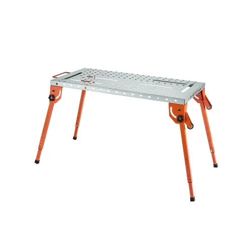 VEVOR Faltbarer Schweißtisch 533x1118mm, 226 kg Tragkraft, Werktisch mit 4-stufiger Höhenverstellung, Werkbank mit 6 Werkzeugschlitzen und 16mm Befestigungslöchern für Reparatur von Schweißbaugruppen VEVOR Faltbarer Schweißtisch 533x1118mm, 226 kg Tragkraft, Werktisch mit 4-stufiger Höhenverstellung, Werkbank mit 6 Werkzeugschlitzen und 16mm Befestigungslöchern für Reparatur von Schweißbaugruppen