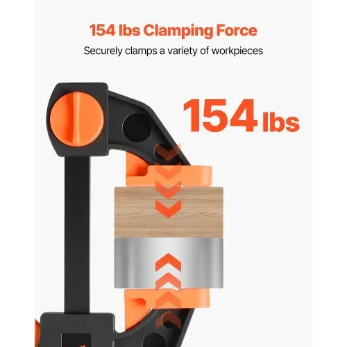 VEVOR Einhandzwinge, 8er-Pack, 15,24 & 30,48 cm Öffnung, mit Federzwingen, Schnellspannzwinge, 70 kg Klemmkraft, Schraubzwinge, Selbstverriegelndes Design, Klemmzwinge für Holz- & Metallbearbeitung – Bild 4