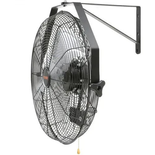 VEVOR Wandventilator, 57 cm, wasserdichter oszillierender Wandventilator, 3 Geschwindigkeiten, 4150 CFM, gewerblicher Wohnventilator zur Kühlung von Lager, Gewächshaus, Werkstatt, Terrasse, Schwarz – Bild 9