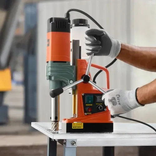 VEVOR Magnetbohrmaschine, 1450-W-Motor, 50 mm Kernbohrdurchmesser, 13000 N Magnetkraft, Elektrische Kernbohrmaschine mit 6 Kernbohrern, Variable Drehzahl, Bohrmaschine für Metalloberflächen – Bild 7