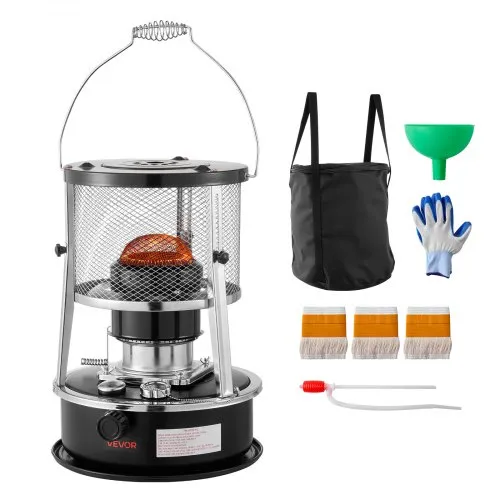 VEVOR 9000 BTU tragbarer Petroleumofen, 2-in-1 Heizofen mit Kochenfunktion, einstellbarer Höhe & Flamme, für Innenräume & Outdoor, Camping, Jagd, Kochen, Zuhause, Garage, Schwarz VEVOR 9000 BTU tragbarer Petroleumofen, 2-in-1 Heizofen mit Kochenfunktion, einstellbarer Höhe & Flamme, für Innenräume & Outdoor, Camping, Jagd, Kochen, Zuhause, Garage, Schwarz