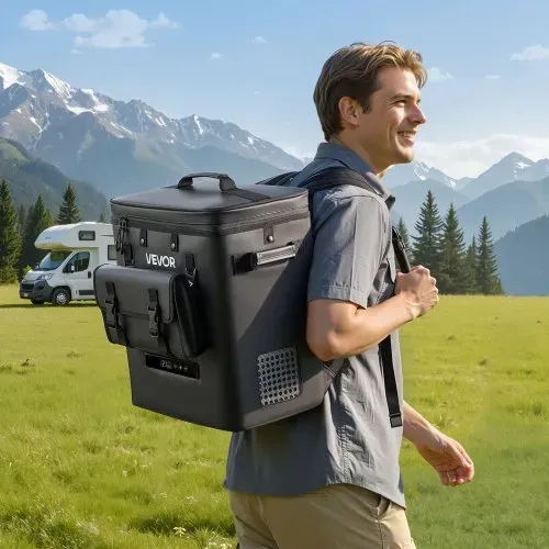 VEVOR Kompressor Kühlbox 13 L, Elektrischer Autokühlschrank, Mini Kühlbox -6 °C bis 10 °C, 12/24 V DC, Tragbarer Reisekühlschrank für Camping, Reisen, Auto, Lkw, Wohnmobil, SUV und Boot – Bild 7