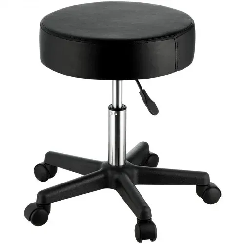 VEVOR Rollhocker mit Rollen, 181 kg Gewichtskapazität, Höhenverstellbar, Hocker mit Ultradickem Sitzkissen, Drehhocker für Salon, Bar, Zuhause, Büro, Medizin, Massage, Schwarz – Bild 9