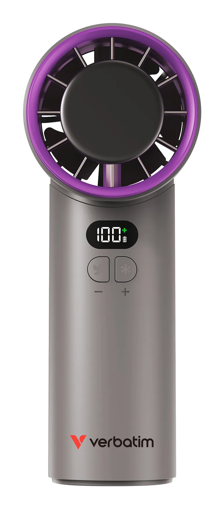 Verbatim Cool 'n' Go Ice Touch Grau, Violett Handventilator – Bild 2
