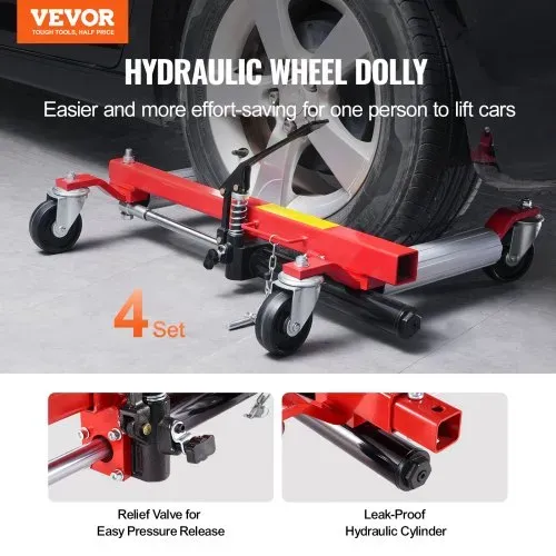 VEVOR Radwagen Autowagen Wagenheber 4 Stk. max. Tragkraft 680 kg Autoheber mit 360° drehbaren Rädern, Hochleistungs-Fahrzeugpositionierungs-Hydraulikwagenheber, für Fahrzeugreparatur und -bewegung VEVOR Radwagen Autowagen Wagenheber 4 Stk. max. Tragkraft 680 kg Autoheber mit 360° drehbaren Rädern, Hochleistungs-Fahrzeugpositionierungs-Hydraulikwagenheber, für Fahrzeugreparatur und -bewegung