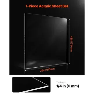 VEVOR Plexiglas-Acrylplatte, Kunststoffplatte, 914x1219mm, 6mm dick, klares, gegossenes Kunststoffglas für Bastelprojekte, Ersatzglas für Bilderrahmen, DIY-Display, leicht zu schneiden VEVOR Plexiglas-Acrylplatte, Kunststoffplatte, 914x1219mm, 6mm dick, klares, gegossenes Kunststoffglas für Bastelprojekte, Ersatzglas für Bilderrahmen, DIY-Display, leicht zu schneiden