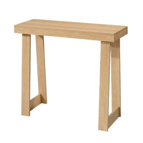 VEVOR Konsolentisch Eingangtisch hinter dem Sofa (91,5 x 30,5 x 81 cm / L x B x H), rechteckiger Beistelltisch aus Mehrschichtplatte für Flur Schlafzimmer Wohnzimmer Foyer, Flurtisch Naturholz modern – Bild 8