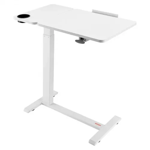 VEVOR Überbetttisch mobiler Beistelltisch mit klappbarer Schreibtischplatte & 4 versteckten Rollen, höhenverstellbarer & winkelverstellbarer Laptoptisch Betttisch mit Getränkehalter für Büro – Bild 10