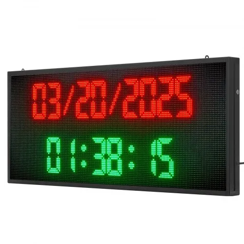 VEVOR programmierbare LED Zeichen P6 Vollfarbe flexibles digitales Scrolling Panel, DIY Anzeigetafel mit benutzerdefiniertem Textmuster und GIF & Bluetooth App Steuerung Laufschrift (990 x 412 mm) – Bild 10
