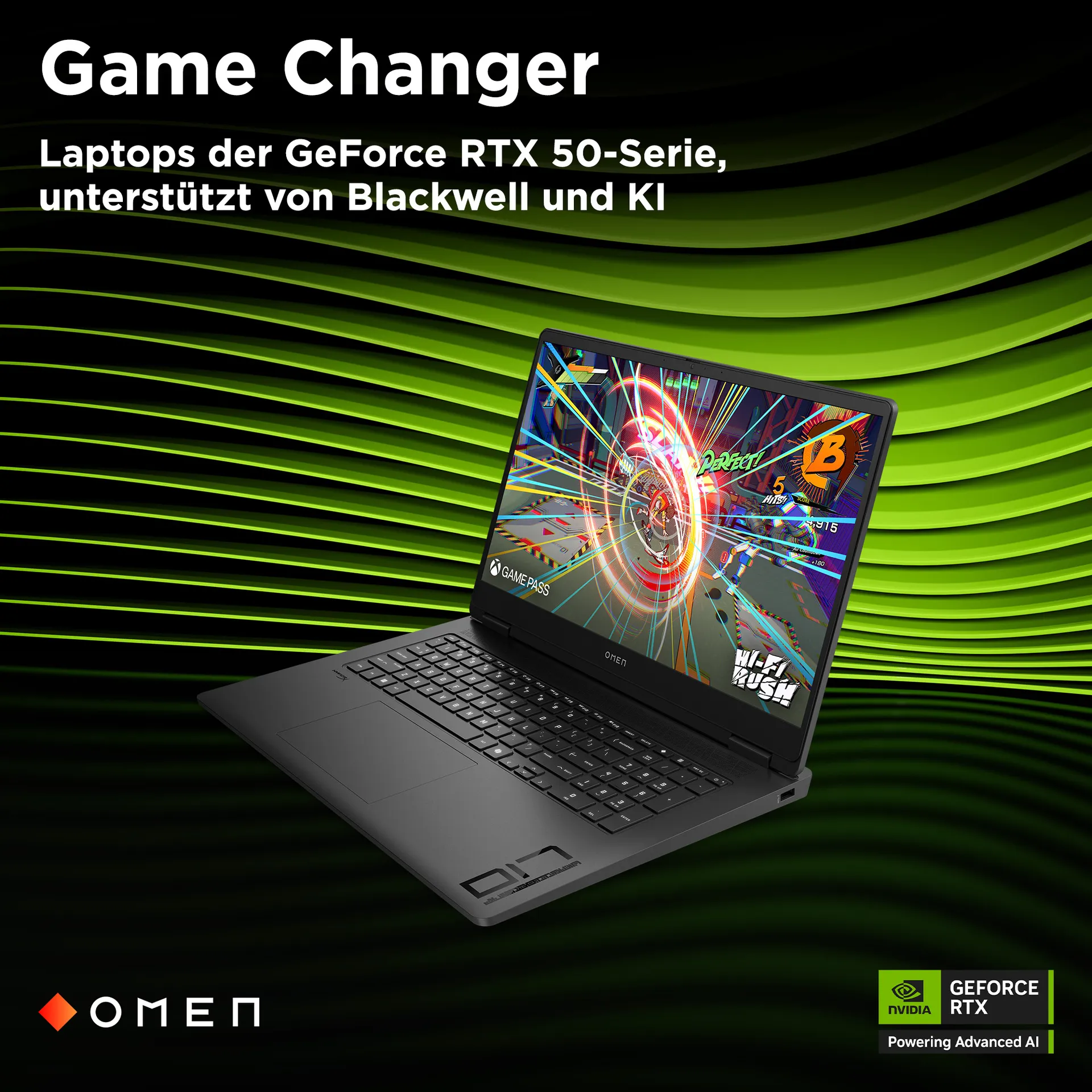 HP OMEN Gaming 17-db1170ng Copilot+ PC AMD Ryzen AI 7 Laptop 43,9 cm (17.3") Quad HD 32 GB DDR5-SDRAM NVIDIA GeForce RTX 5070 Wi-Fi 6 (802.11ax) Windows 11 Home Schwarz – Bild 7