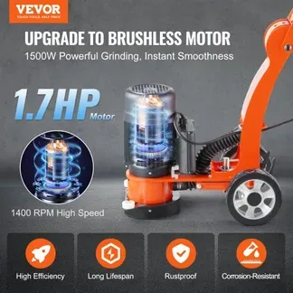 VEVOR Betonbodenschleifer 17,8 cm handgeführter Polierer 2,0 PS einstellbare VEVOR Betonbodenschleifer 17,8 cm handgeführter Polierer 2,0 PS einstellbare
