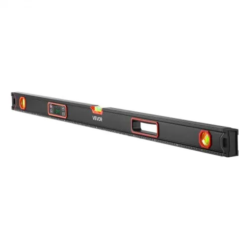 VEVOR Digitale Wasserwaage mit LCD-Display, 120 cm Richtwaage mit 3 Libellen 90°/45°/0°, Meganetische Maurerwaage mit IP54 Wasserschutz & 2 Batterien, 360° Messwerkzeug für Baustelle Hausrenovierung – Bild 10