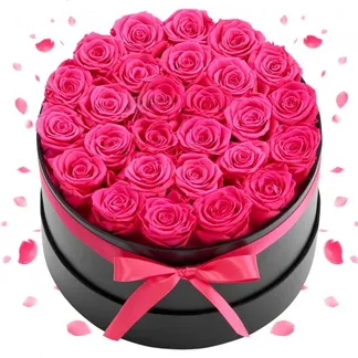 VEVOR 27 Stk. Ewige Rosen in runder Box, konservierter Blumenstrauß, Blumen Geschenkbox für ihre Frau, Mütter, Liebespartner, zur Hochzeit, zum Muttertag, Valentinstag, Weihnachten, Rosenrot VEVOR 27 Stk. Ewige Rosen in runder Box, konservierter Blumenstrauß, Blumen Geschenkbox für ihre Frau, Mütter, Liebespartner, zur Hochzeit, zum Muttertag, Valentinstag, Weihnachten, Rosenrot