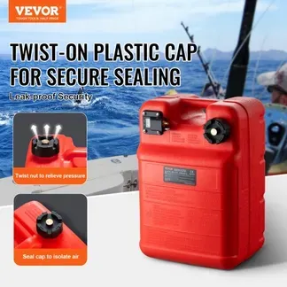 VEVOR Marine-Kraftstofftank, 24 L, tragbarer Bootstank mit Außenbordmotor, Kunststoff-Außenbord-Kraftstofftank für Marineboote mit Schlauch, leicht zu tragen für Yacht, Fischerboot, Deckboot, rot VEVOR Marine-Kraftstofftank, 24 L, tragbarer Bootstank mit Außenbordmotor, Kunststoff-Außenbord-Kraftstofftank für Marineboote mit Schlauch, leicht zu tragen für Yacht, Fischerboot, Deckboot, rot