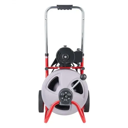 VEVOR Rohrreinigungsmaschine 22 m x 9,5 mm, Rohrreinigungsgerät mit Automatischem Vorschub, 8 Schneidwerkzeugen & Pneumatischem Fußschalter, Rohrreiniger für Rohrdurchmesser von 50 bis 100 mm – Bild 9