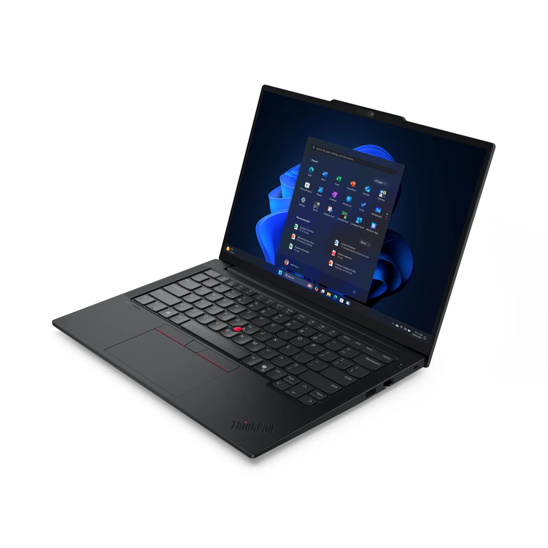 Lenovo ThinkPad E14 Gen 7 (Intel) Copilot+ PC Intel Core Ultra 7 256V Laptop 35,6 cm (14") WUXGA 16 GB 512 GB SSD Wi-Fi 6E (802.11ax) Windows 11 Pro Deutsch Schwarz – Bild 2