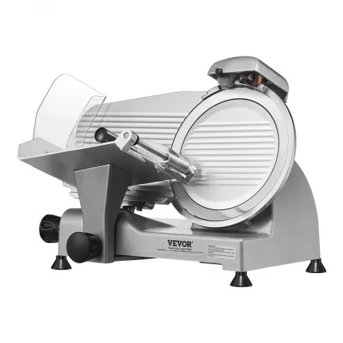 VEVOR Kommerzieller Fleisch Allesschneider 340 W, Elektrische Aufschnittmaschine Lebensmittelschneider mit 25,4 cm-Kohlenstoffstahlklinge, 0–15 mm Einstellbare Dicke für Fleisch, Käse, Gemüse usw. – Bild 9