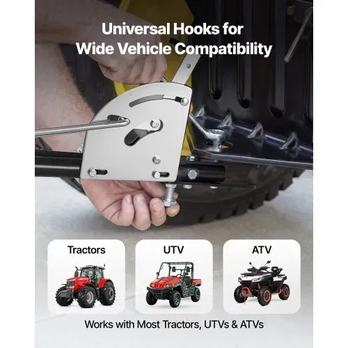 VEVOR Anhänger Rasenlüfter 81 cm Streubreite, Streuwagen mit Universalkupplung, Gartensämaschine & Bodenbelüfter mit 45 kg Kapazität & 10 Zoll Rädern, Vertikutierer für ATVs & UTVs – Bild 3