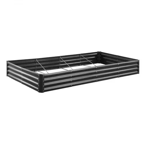VEVOR Hochbeet Metall 2400x1200x290 mm, Pflanzbeet, Gemüsebeet, Pflanzkasten mit offenem Boden & abgerundeten Kanten, Blumenbeet, Kräuterbeet, ideal für Gemüse, Blumen, Kräuter & Sukkulenten – Bild 9