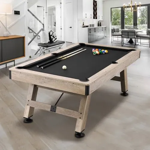 VEVOR Billardtisch, 2,13 m Billardtisch, Billardtisch mit Verstellbaren Beinen, Billardtisch-Set inkl. Bällen, Queues, Kreide und Bürste, Perfekt für Familienspielzimmer für Kinder & Erwachsene – Bild 7