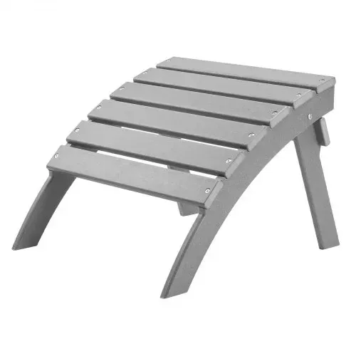 VEVOR Fußstütze für Adirondack-Stühle, 547x480x377 mm, klappbarer Adirondack-Ottomane aus HDPE-Kunststoff, Gartenstuhl, weit verbreitet für Außenbereich, Veranda, Pool, Rasen, Hinterhof, grau – Bild 9