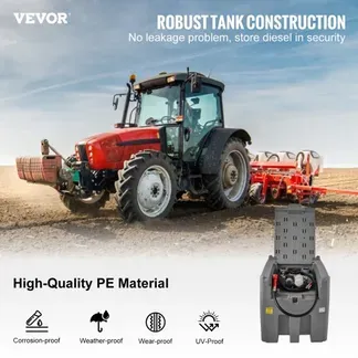 VEVOR Tragbarer Dieseltank 439,11 L Mobile Tankanlage Grau Dieseltankstelle 140 W Tankstation Dieseltank 2600 U/min Transporttank 12 V DC VEVOR Tragbarer Dieseltank 439,11 L Mobile Tankanlage Grau Dieseltankstelle 140 W Tankstation Dieseltank 2600 U/min Transporttank 12 V DC