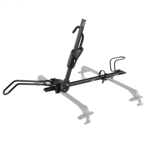 VEVOR Dachfahrradträger 15 kg Tragkraft, klappbarer Fahrraddachträger mit sicherem Verriegelungssystem für die meisten Standard-Querträger, aufrechter Autodachträger für SUV Auto, Schwarz – Bild 8