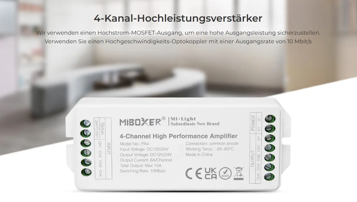 MiBoxer PA4 LED Controller 4-Channel Amplifier – Bild 4