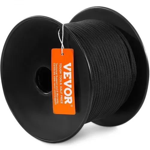 VEVOR Geflochtenes Nylonseil, 3/16 Zoll x 250 Fuß, 32 Stränge, 720 Pfund Bruchfestigkeit, Outdoor-Kletterseil, Baumpfleger-Kletterseil für Felswanderungen, Camping, Schaukeln, Abseilen, Rettung – Bild 10