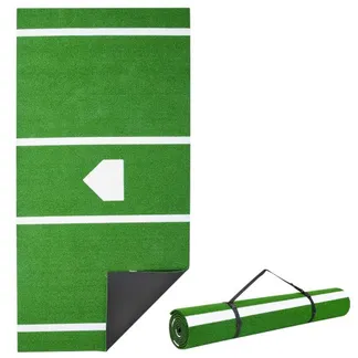 VEVOR Baseball-Schlagmatte Trainingsmatte (366 x 183 cm) Trainingspad Schlagkäfigmatte, Baseballmatte mit Home Plate & Anti-Fade-Rasen, tragbare Trainingshilfe Softballmatte Outdoor, Grün VEVOR Baseball-Schlagmatte Trainingsmatte (366 x 183 cm) Trainingspad Schlagkäfigmatte, Baseballmatte mit Home Plate & Anti-Fade-Rasen, tragbare Trainingshilfe Softballmatte Outdoor, Grün