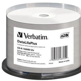 Verbatim CD-R 52x DataLifePlus 700 MB 50 Stück(e) Verbatim CD-R 52x DataLifePlus 700 MB 50 Stück(e)