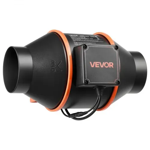 VEVOR 101,6mm Rohrventilator Regelbar, 349m³/h Inline-Rohrlüfter mit PWM & App-Steuerung, Kanalventilator mit 10 Stufen 9h Timer EC-Motor, Abluftventilator für Gewächshaus Badzimmer Keller Rauchabzug – Bild 10