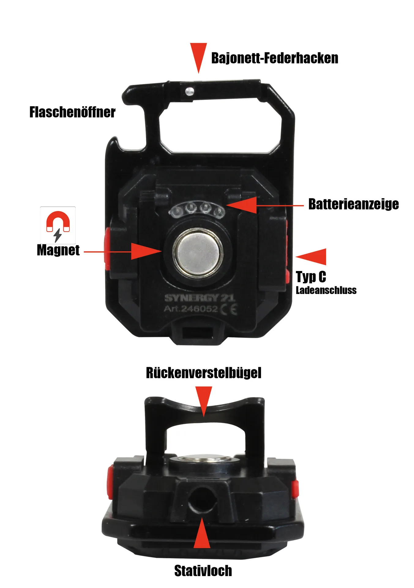 Synergy 21 LED Schlüsselanhänger COB Type S USB – Bild 5