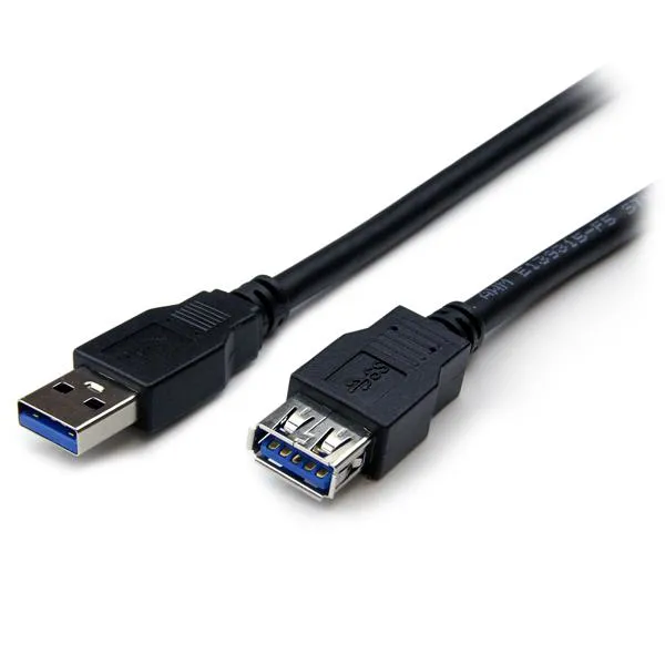 StarTech.com 2m USB 3.0 A auf A Verlängerungskabel – Stecker/ Buchse – Schwarz StarTech.com 2m USB 3.0 A auf A Verlängerungskabel – Stecker/ Buchse – Schwarz