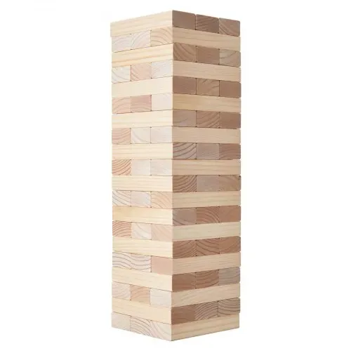 VEVOR Wackelturm mit 60 Blöcken & Anzeigetafel & Tragetasche, Tumbling Tower aus Kiefernholz, Holzturm Höhe bis 60 cm, Holzstapelspiel, Tumbling Tower-Familienspiele für drinnen/draußen Party – Bild 9
