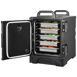 VEVOR Isolierter Speisenbehälterträger Warmhaltebox für Gastronomie 75 L, Speisenbehälter mit Doppelschnallen & Griffen, Speisenbehälterträger Lebensmitteltransportbox Restaurant Kantine schwarz VEVOR Isolierter Speisenbehälterträger Warmhaltebox für Gastronomie 75 L, Speisenbehälter mit Doppelschnallen & Griffen, Speisenbehälterträger Lebensmitteltransportbox Restaurant Kantine schwarz