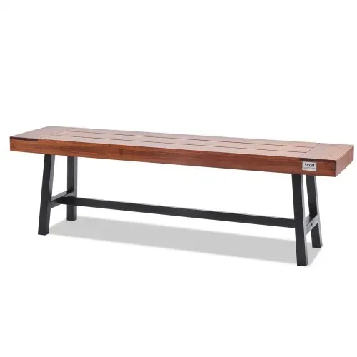 VEVOR Gartenbank, 160 cm Große Gartenbank aus Holz mit Metallbeinen für den Außenbereich, 227 kg Tragkraft, Gartenparkbank, Essbank, Terrassenbank für Garten, Park, Hof, Veranda usw. – Bild 10