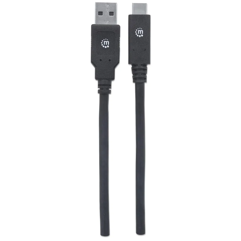 Manhattan USB 3.1 Typ C Gen1-Kabel, Typ C-Stecker auf Typ A-Stecker, 5 Gbit/s, 2 m, schwarz – Bild 4