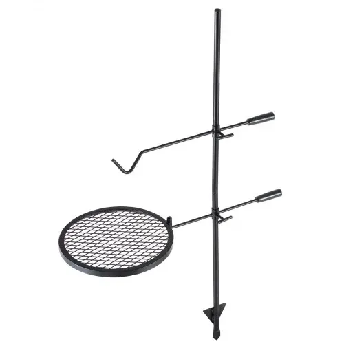 VEVOR Drehspieß Schwenkgrill Stahl 360 x 360 mm, Holzkohlegrill Doppelte Schichten Grillrost Grillgestell 6 kg Belastbarkeit 300 ℃ Freistehend Spießbratengrill BBQ Grill Grillwagen Barbecue Outdoor – Bild 9