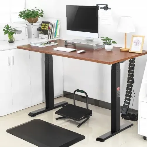 VEVOR Schreibtisch Gestell mit Doppelmotor, einstellbare Höhe 65-129 cm und Länge 110-178 cm, elektrisches Tischgestell, ergonomische Arbeitsstationsbasis, 3 Positionen (nur schwarzer Rahmen) – Bild 7
