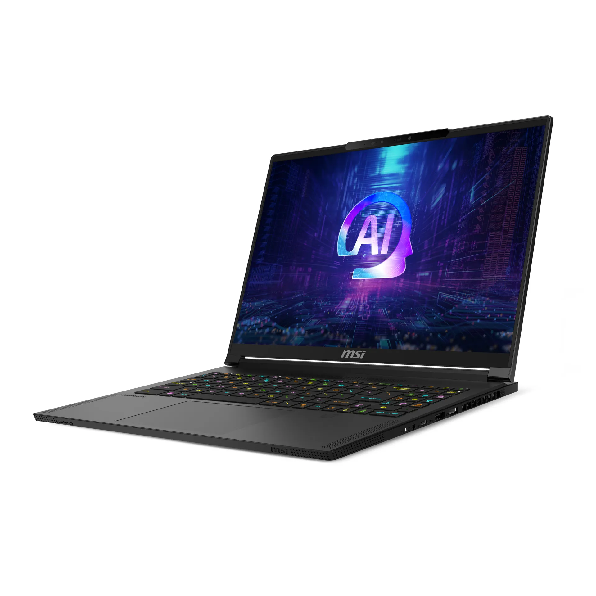 MSI Stealth A16 AI+A3XWHG NVIDIA GeForce AMD Ryzen AI 9 HX 370 Laptop 40,6 cm (16") Quad HD+ 32 GB LPDDR5x-SDRAM 2 TB SSD NVIDIA GeForce RTX 5070 Ti Wi-Fi 7 (802.11be) Windows 11 Home Schwarz – Bild 2