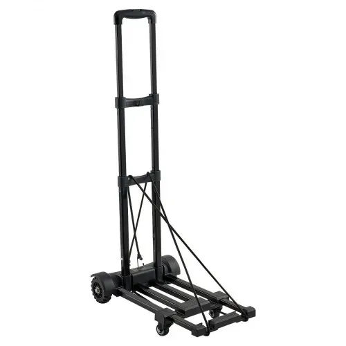 VEVOR Sackkarre klappbar, 131,5kg Tragkraft, Transportkarre mit 4 Rädern, 2 elastischen Seilen & erweiterbarer Basis, Transportwagen für Flughafen, Reisegepäck, Büroumzüge, Schwarz, 530x320x970mm – Bild 9