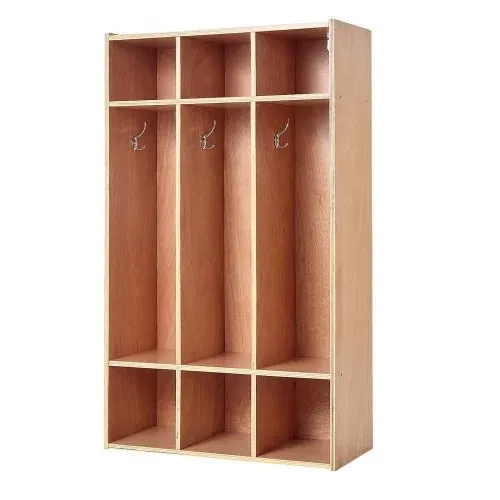 VEVOR Offener Kinderkleiderschrank aus Sperrholz, Kindergarderobe mit 6 Haken & 9 Fächern (3 Groß + 6 Klein), Garderobenregal & Aufbewahrungsregal für Kinderzimmer Zuhause Kindergarten Kita – Bild 8